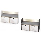 FLO Collection Cabinet Bench in white