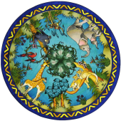 Animal Families Designer Round Carpet by Playscapes, 30-CR-ANF
