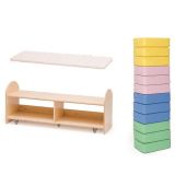 Mobile Toddler Bench With Cushions Set by NOVUM, 5000202