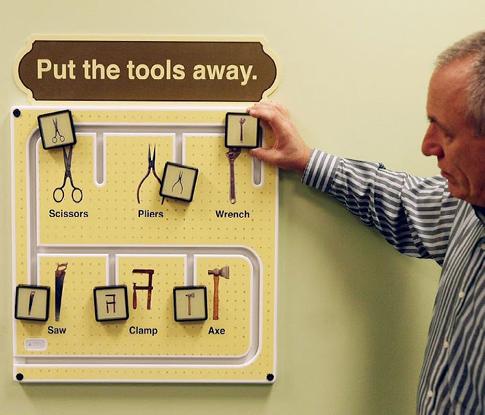 Dementia Patient Working Sensory Tools Puzzle